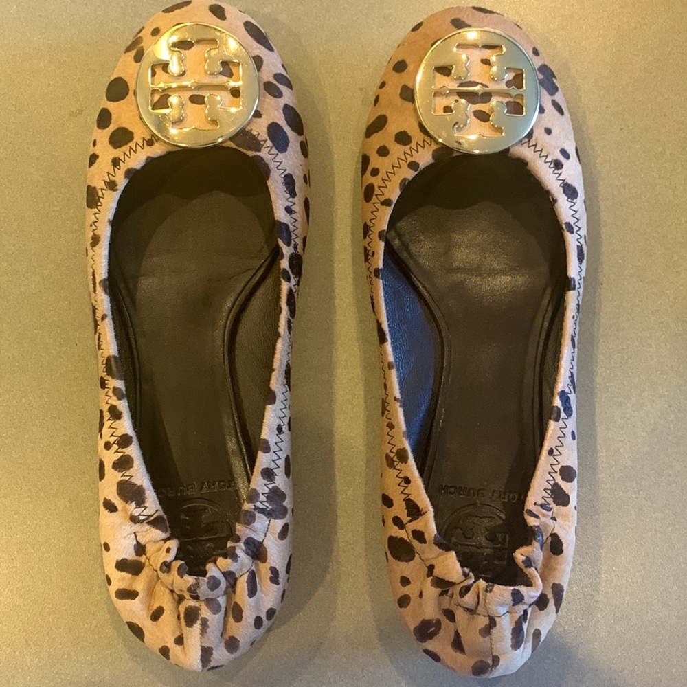 Tory Burch Leopard Reva Flats Size 8